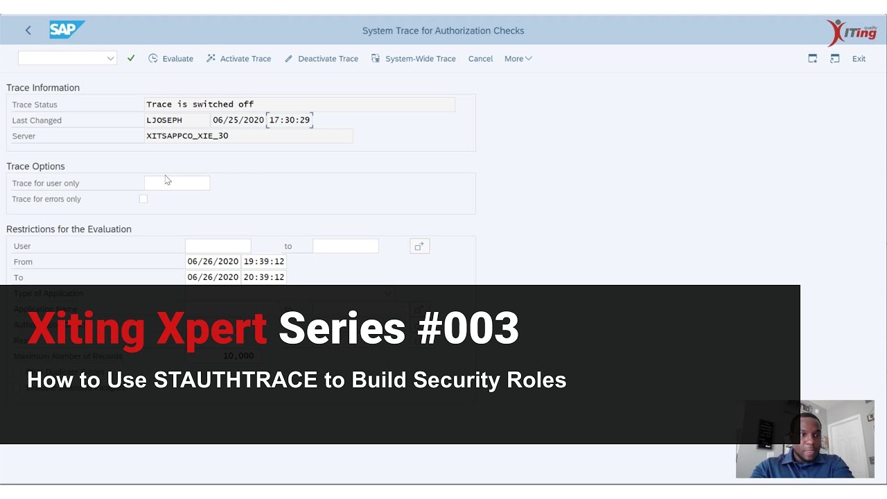 How to Use STAUTHTRACE [Xiting Xpert Tip #003]