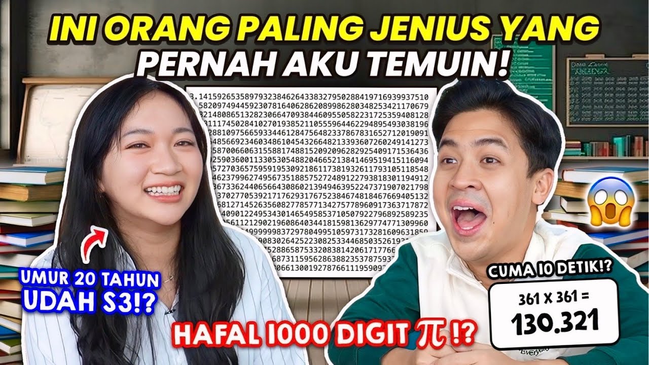 SHOCK.. CEWEK INI UMUR 14 LULUS SMA, UMUR 20 UDAH S3! HAFAL 1000 ANGKA PI!? JEROME SPEECHLESS 😭
