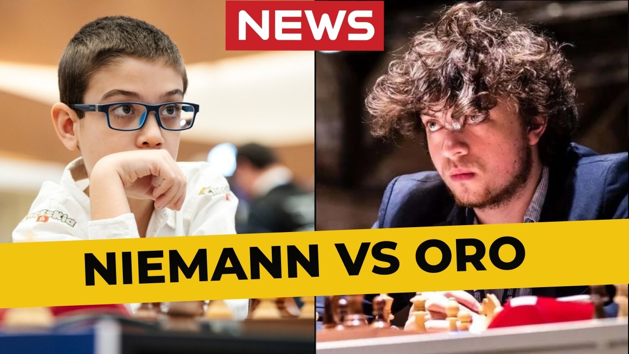FAUSTINO ORO enfrente HANS NIEMANN no torneio do CHESS.COM