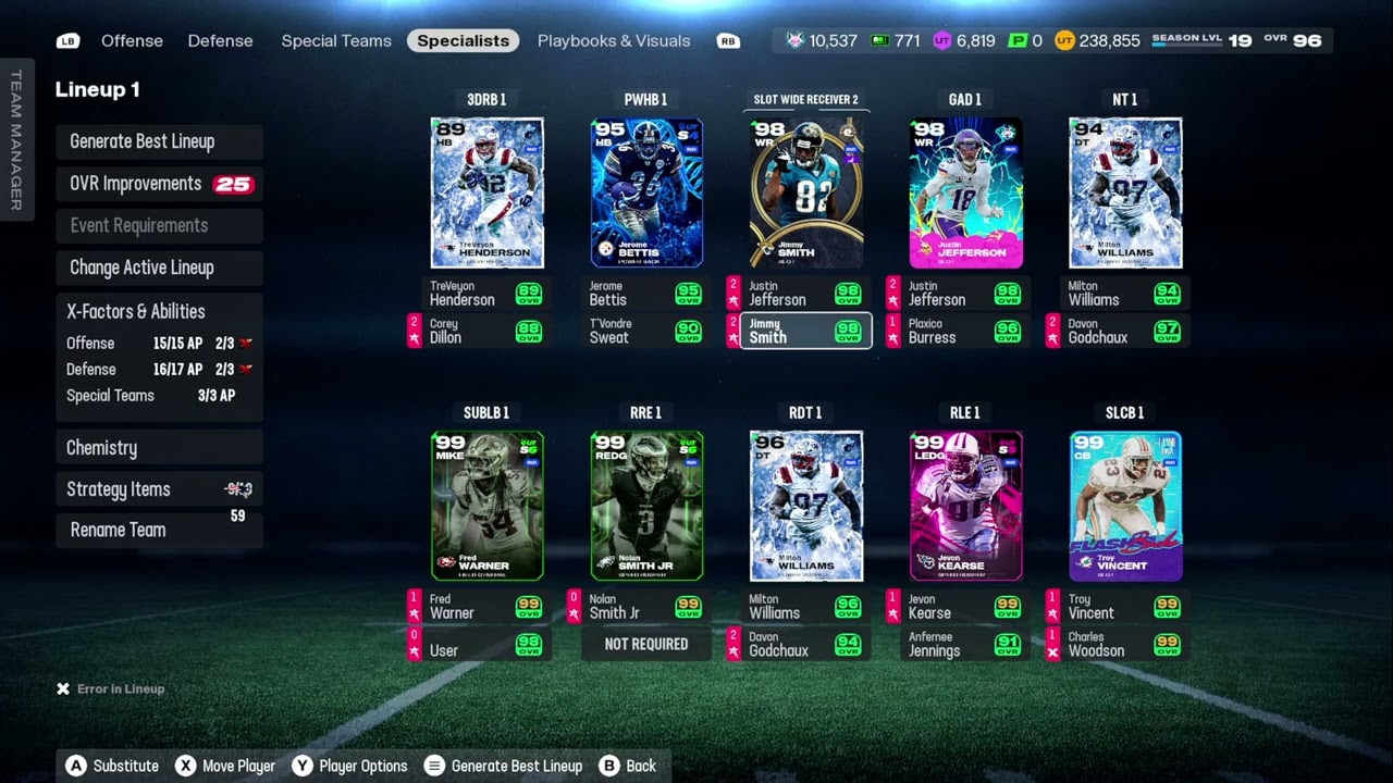 Madden 26-Season 6  New England Patriots Theme Team Genki Force get 96 overall Justin Jefferson p3