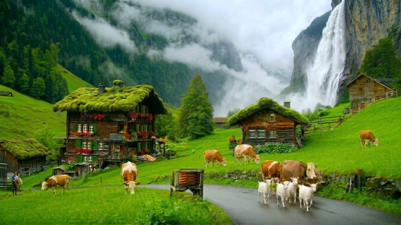 Switzerland Countryside Life - Relaxing Walk in Switzerland's Most Beautiful Villages