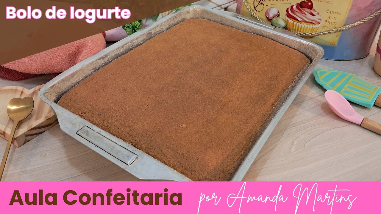 RECEITA BOLO DE IOGURTE SIMPLES – SUPER FOFINHO – FÁCIL E RÁPIDO DE FAZER – POR AMANDA MARTINS