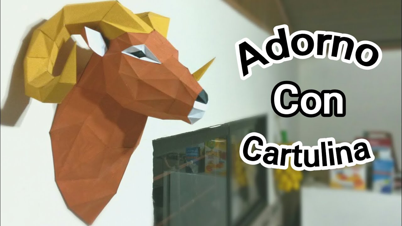 Como hacer un adorno de Muflon fácil y muy rápido - Papercraft