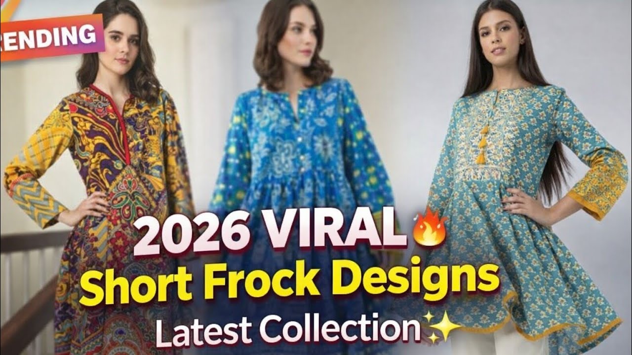 Halki Phulki Short Frock Designs 2026 💖 | Latest & Viral Collection