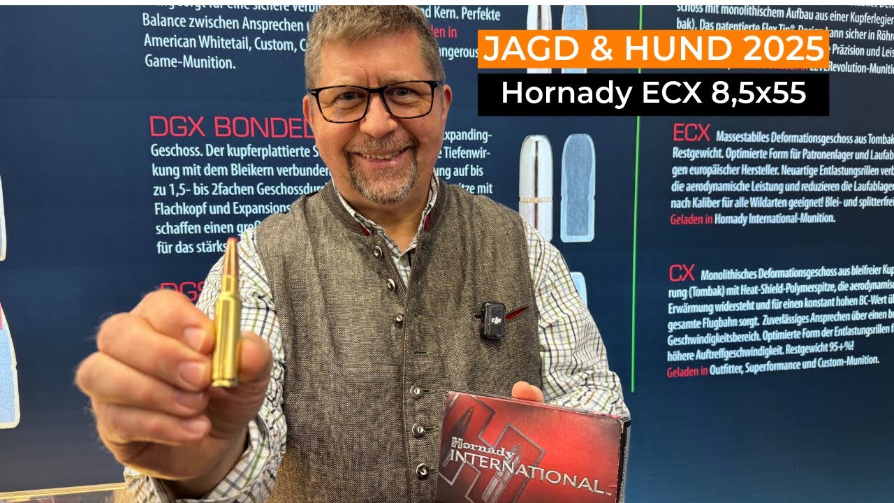 Jagd & Hund 2025: Bleifreie Munition für die Jagd – die neue Hornady ECX 8,5x55.