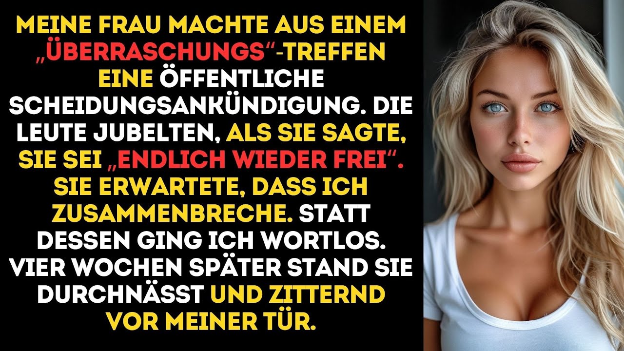 Meine Frau feierte unsere Scheidung öffentlich – doch mein RÜCKZUG zwang sie zu einer Rückkehr...