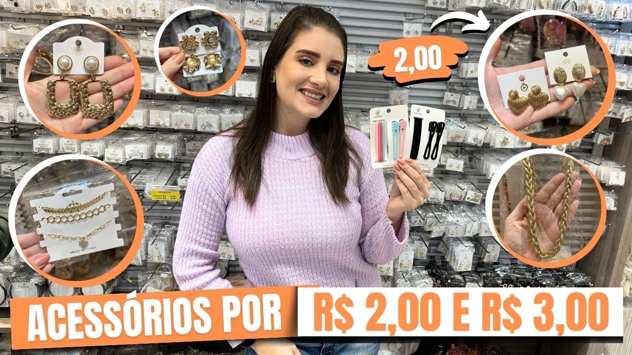 BIJOUTERIAS BARATAS NA 25 DE MARÇO - MELHOR FORNECEDOR DE ACESSÓRIOS FEMININOS