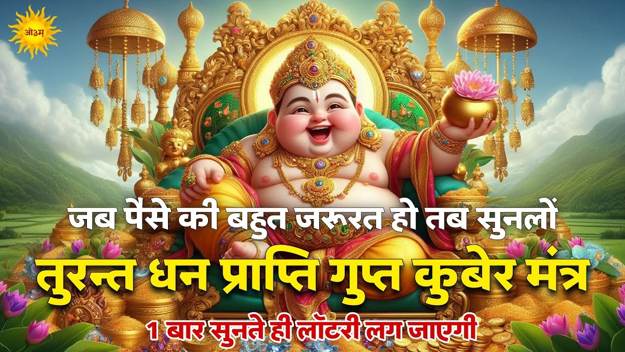 तुरन्त धन प्राप्ति गुप्त कुबेर मंत्र 1 बार सुनते ही लॉटरी लग जाएगी | 108 बार जाप | धन प्राप्ति उपाय