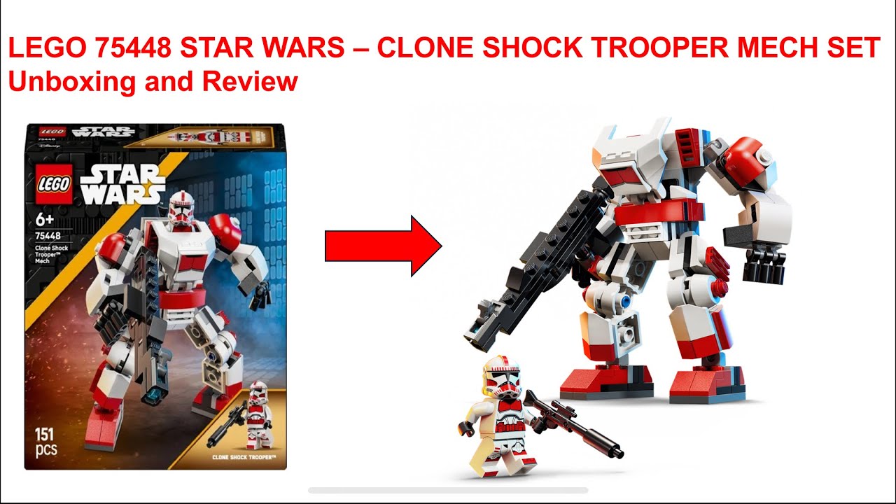 LEGO 75448 STAR WARS - CLONE SHOCK TROOPER MECH SET Unboxing and Review 