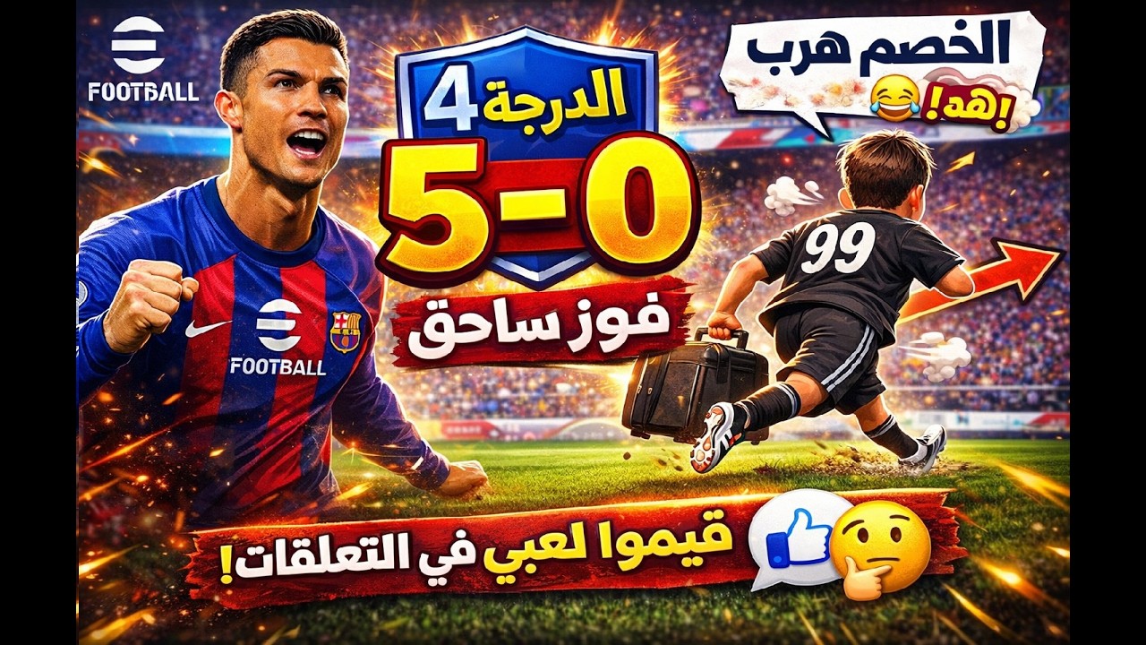 عدت بعد غياب طويل… و فزت 5-0 في Division 4 😳🔥 (الخصم هرب!) | eFootball