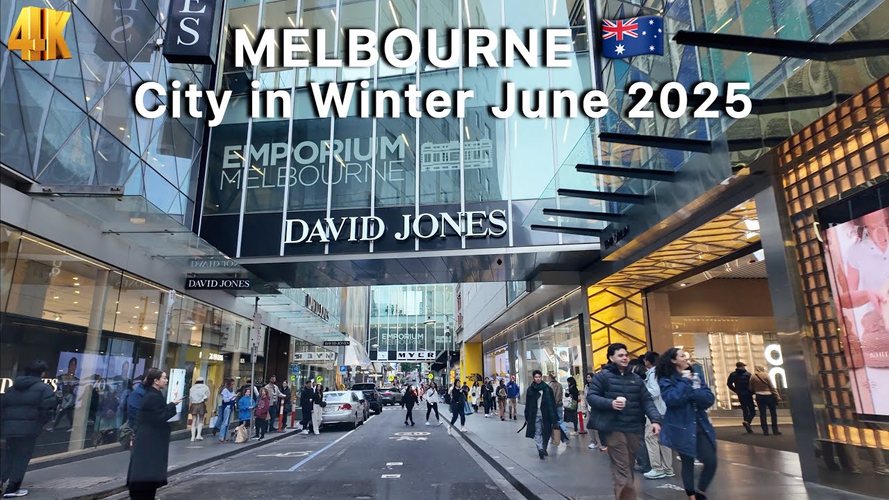 Melbourne Australia City Views in Winter 2025 4K Video