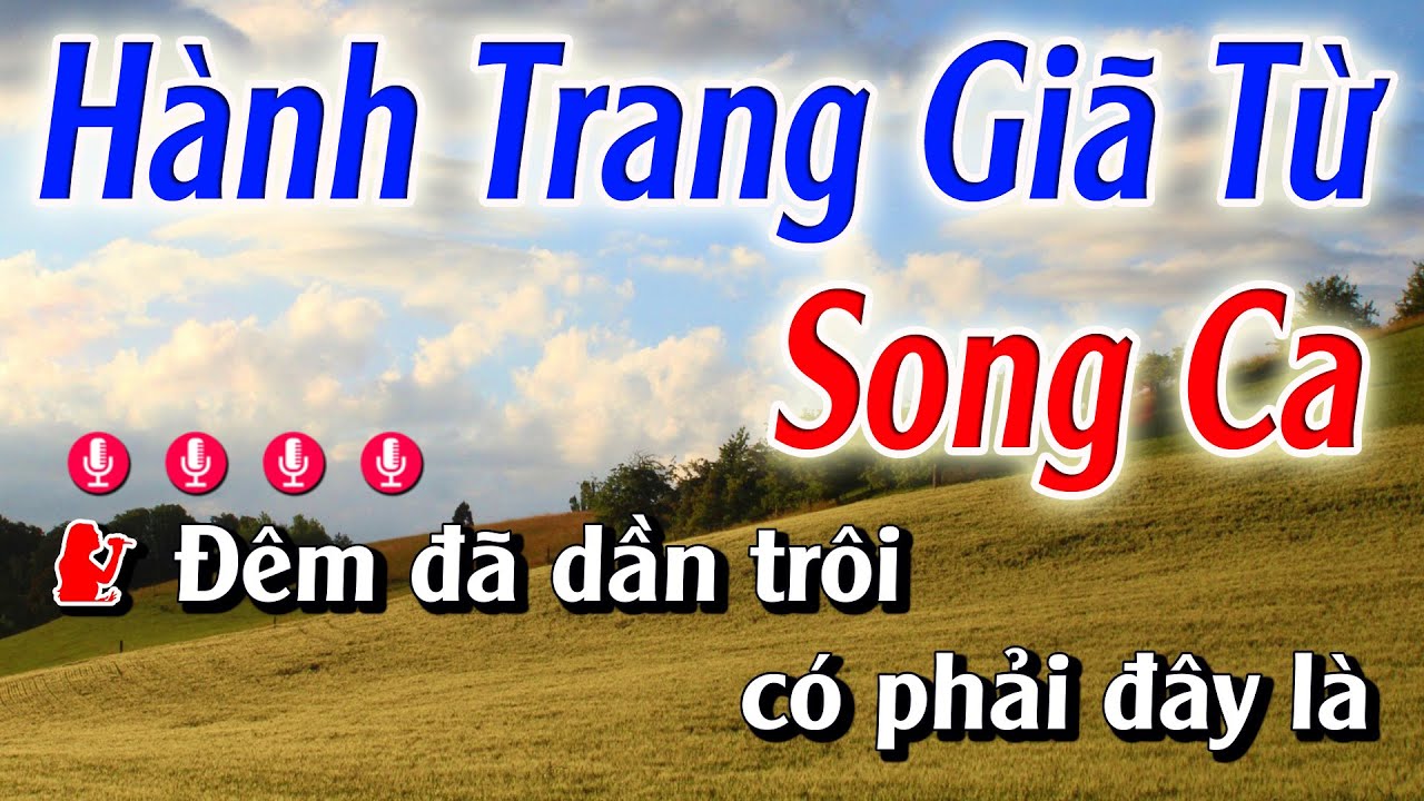 Hành Trang Giã Từ Song Ca ( D ) Đăng Khôi Karaoke - Beat Mới Dễ Hát