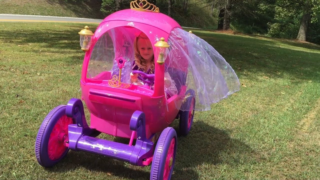 Disney Princess Carriage Ride On Toy Power Wheels Rapunzel Costume Playground Park