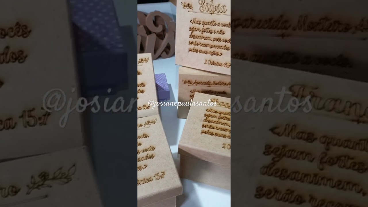 Caixa de Mdf para X&iacute;caras Personalizadas com Texto e Nome #caixademdf #caixapersonalizada #mdf