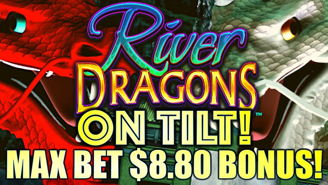 ON TILT!! MAX BET BONUS! 🐉 RIVER DRAGONS Slot Machine (AGS)