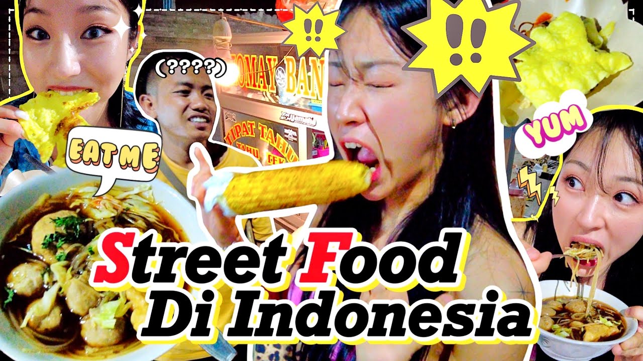 🇮🇩🇰🇷Cobalah Makanan Jalanan Indonesia 🤣🤣🤣