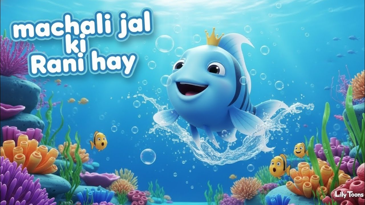 मछली जल की रानी है 🐟👑 | Hindi Kids Cartoon Song | Lily Toons