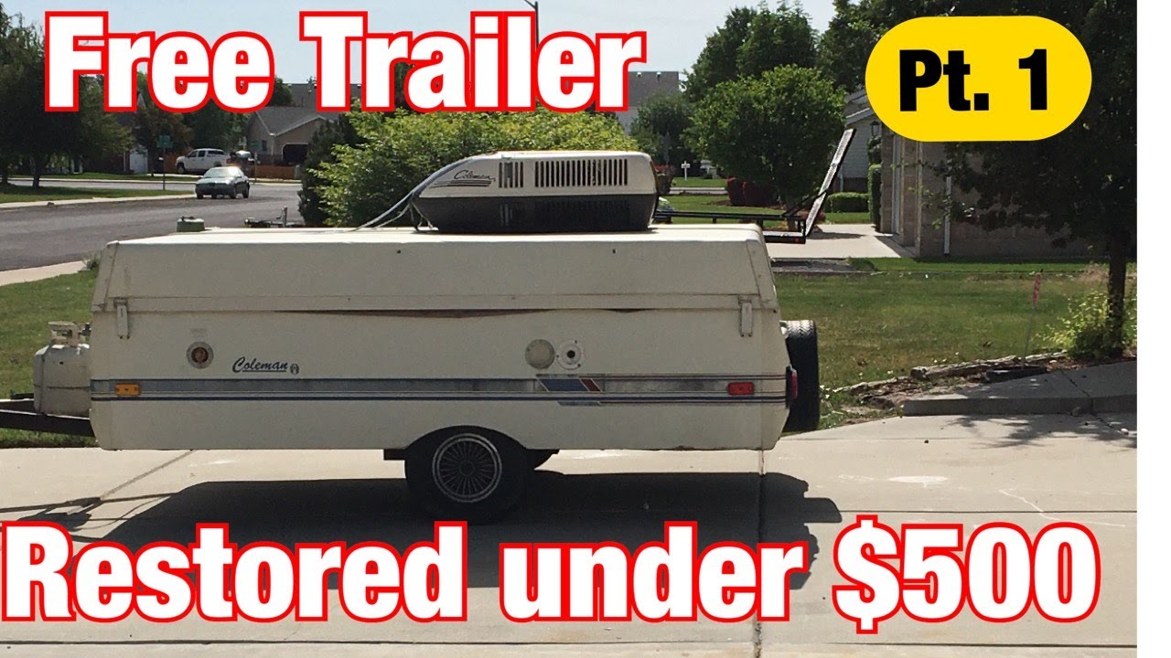 Restoring my FREE 1988 Coleman camper PART 1 #outdoors #camping #trailer #popup
