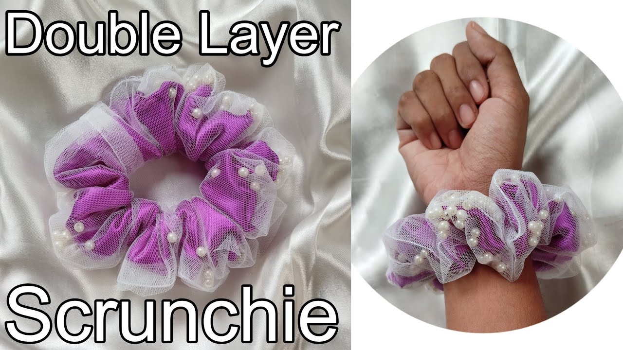 Double layer scrunchie | 2 layer scrunchie