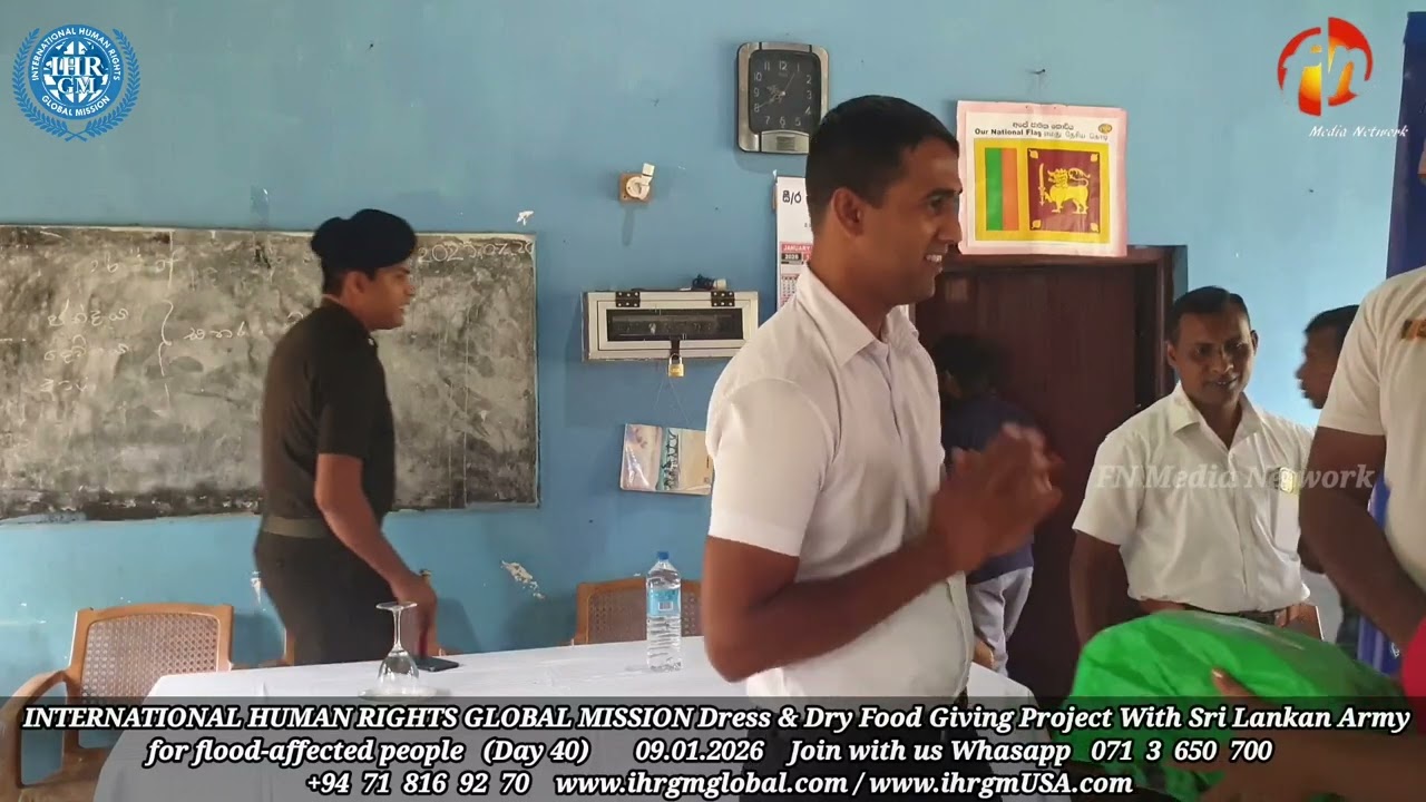 IHRGM Dress & Dry Food Giving Project With Sri Lankan Army  for flood-affected people   (Day 40)  