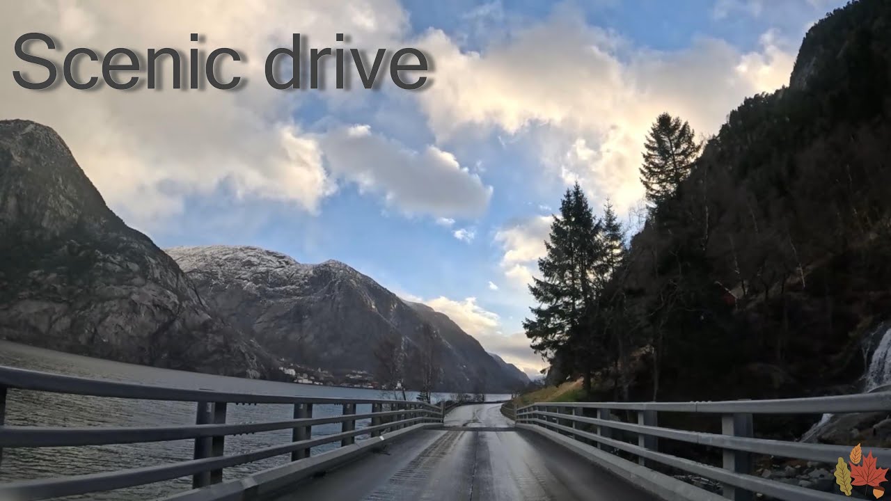 Scenic drive in Western Norway | Utne to Skare | Relaxing, No Talking #4k #4kvideo #mountains 