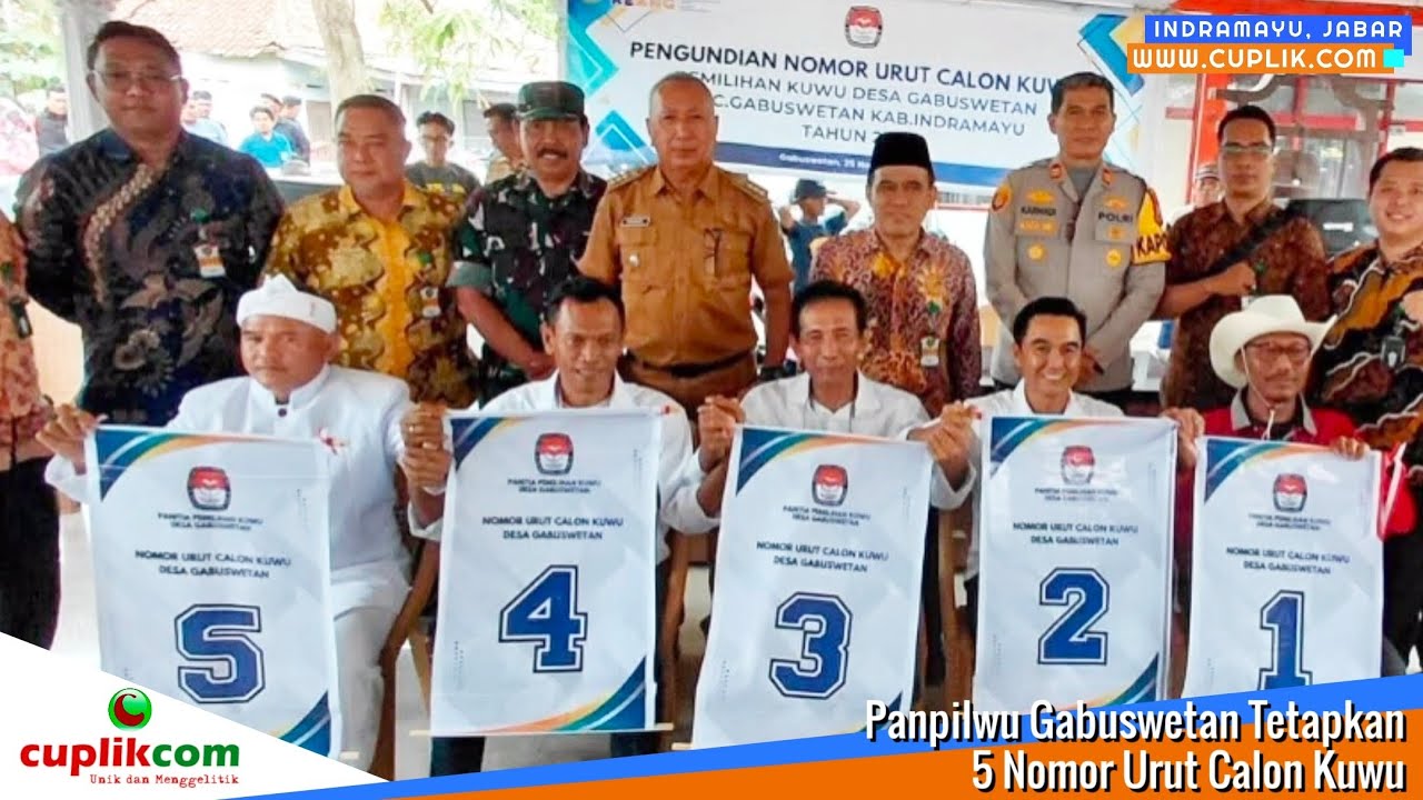 Panpilwu Gabuswetan Tetapkan 5 Nomor Urut Calon Kuwu