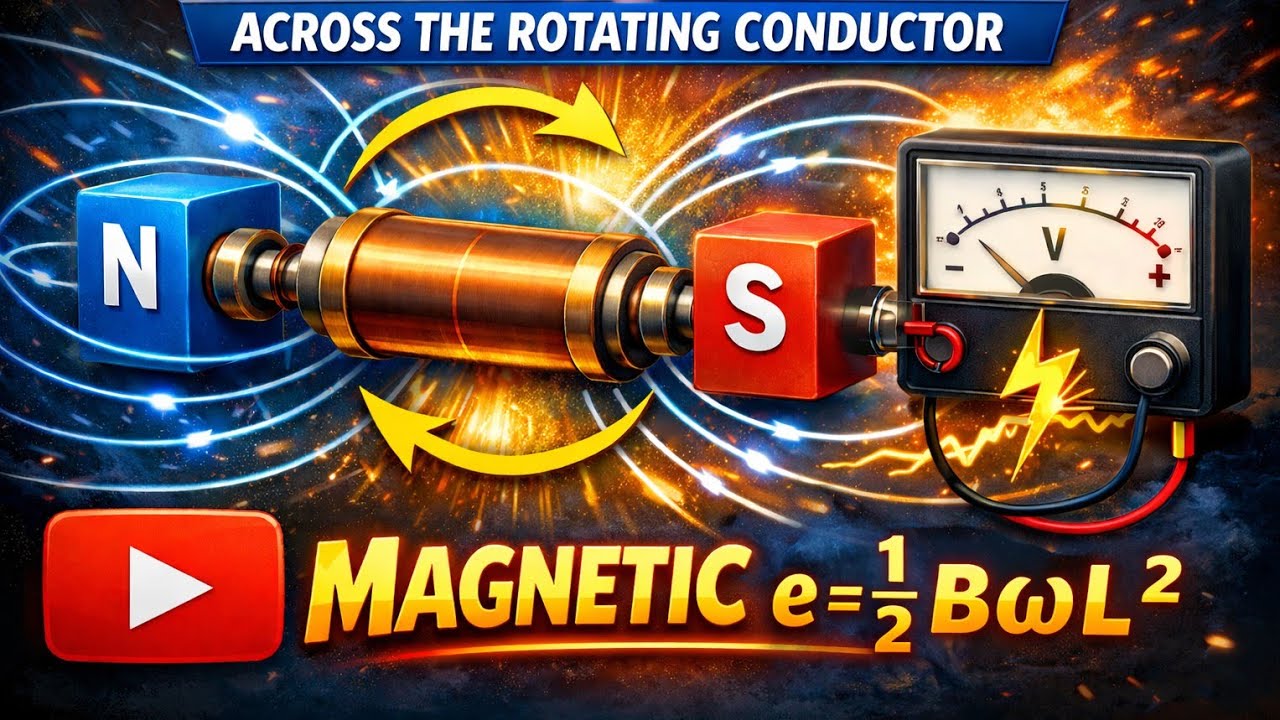 Induced voltage accross the rotating conductor in uniform magnetic field 
