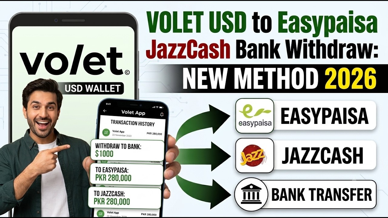 How to Transfer Volet USD to Easypaisa/JazzCash | Volet Withdrawal to Easypaisa & Bank 2026