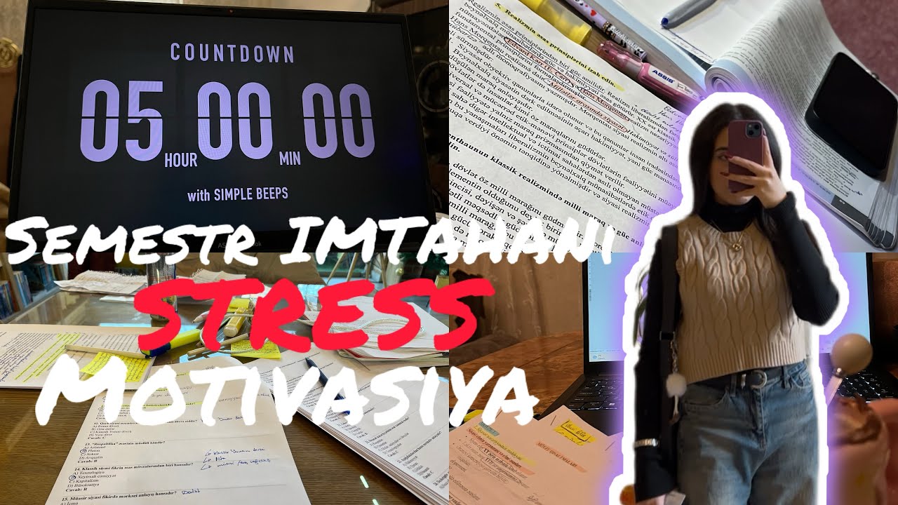 İmtahana necə hazırlaşmaq lazımdır? | 5 saatlıq dərs rutinim⏰ Birinci kurslara tövsiyə📈