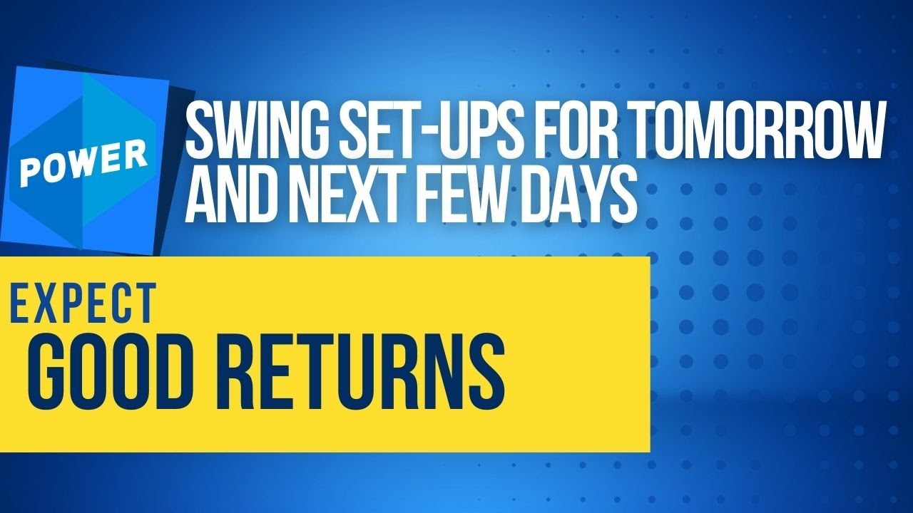 TRADE ON DATA | SWING SET-UPS FOR TOMORROW AND NEXT FEW DAYS