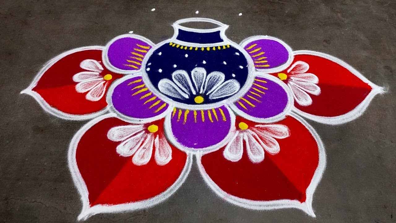 Pongal paanai kolam designs2026|pongal pot sankrantimuggulu|bhogi kundalu muggulu|Amazing rangoli