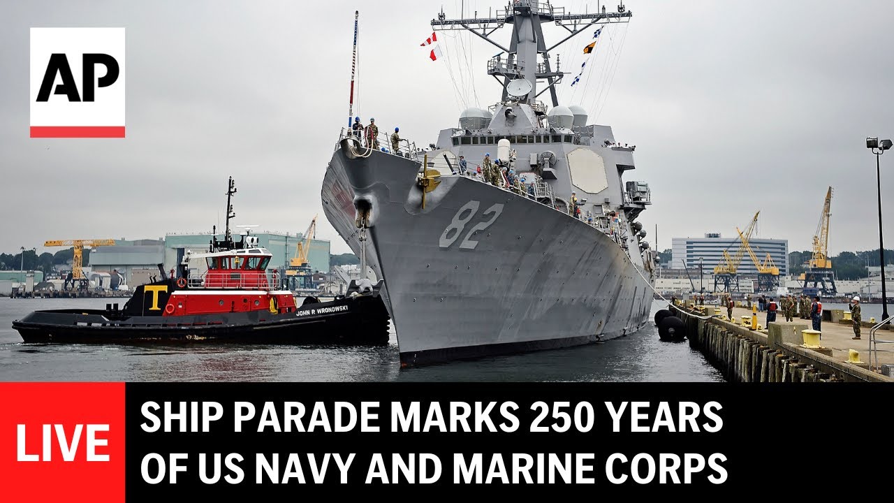 LIVE: Parade of ships on Delaware River marks 250th anniversary of US Navy and Marine Corps