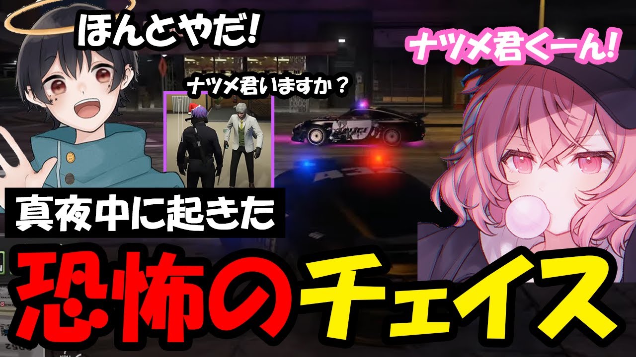 【ストグラ３日目②】ハクナツメを追いかけるノビーラングと成瀬力二の恐怖のチェイスが面白いwww【nqrse/なるせ/なつめ先生/ノビー/切り抜き】