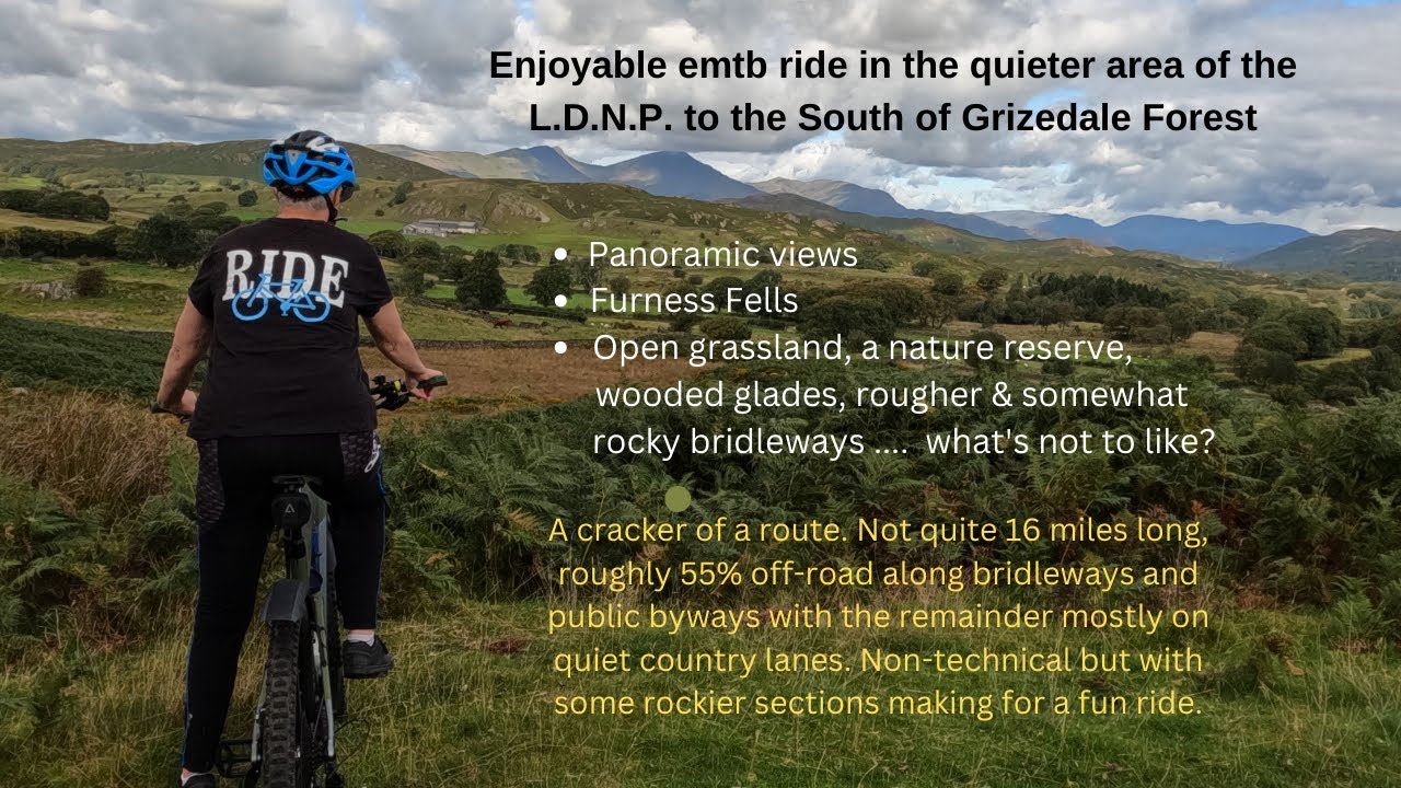 Easier, non-technical, fun emtb ride across the quieter fells to the south of Grizedale, L.D.N.P