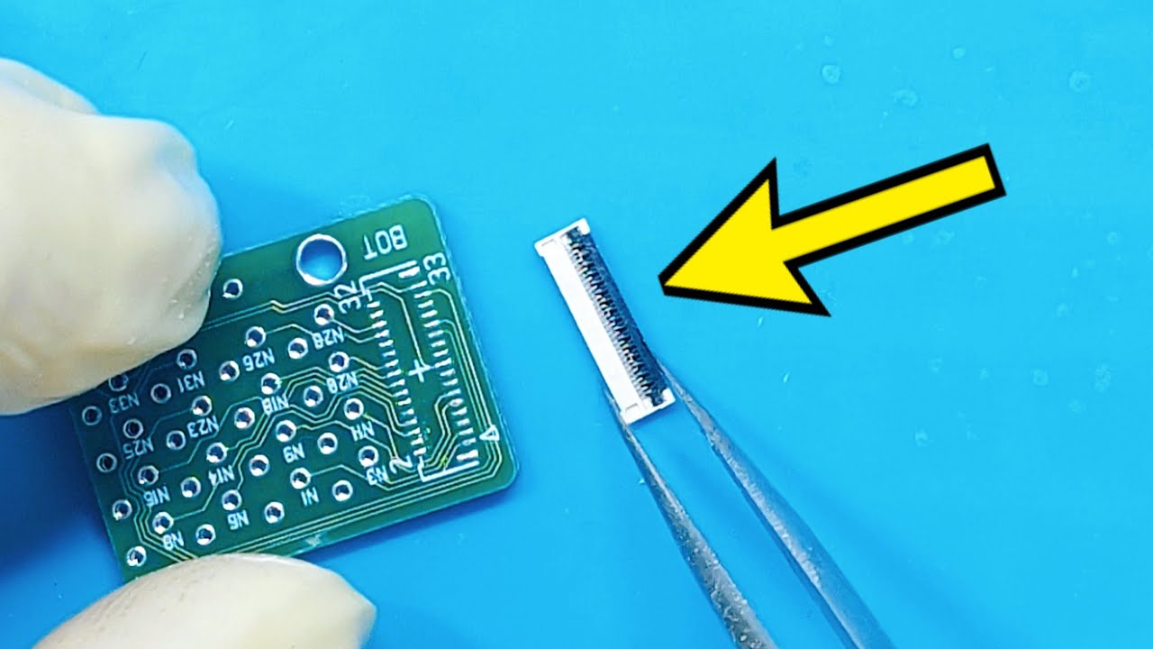 201.FPC컨넥터 0.3mm pitch 부드럽게 납땜하기ㅣGently solder the FPC 0.3mm pitch connector.