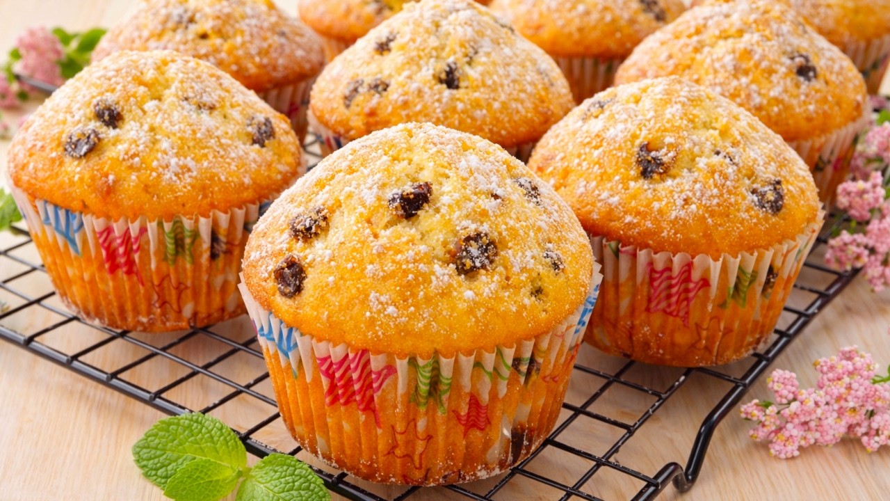 WYSOKIE i pyszne MUFFINY! Wszystko wymieszane i do piekarnika! Prosty przepis na herbatę