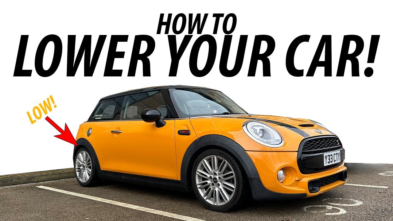 Как опустить автомобиль! Установка пружин H&R 30 мм для занижения подвески Mini Cooper S