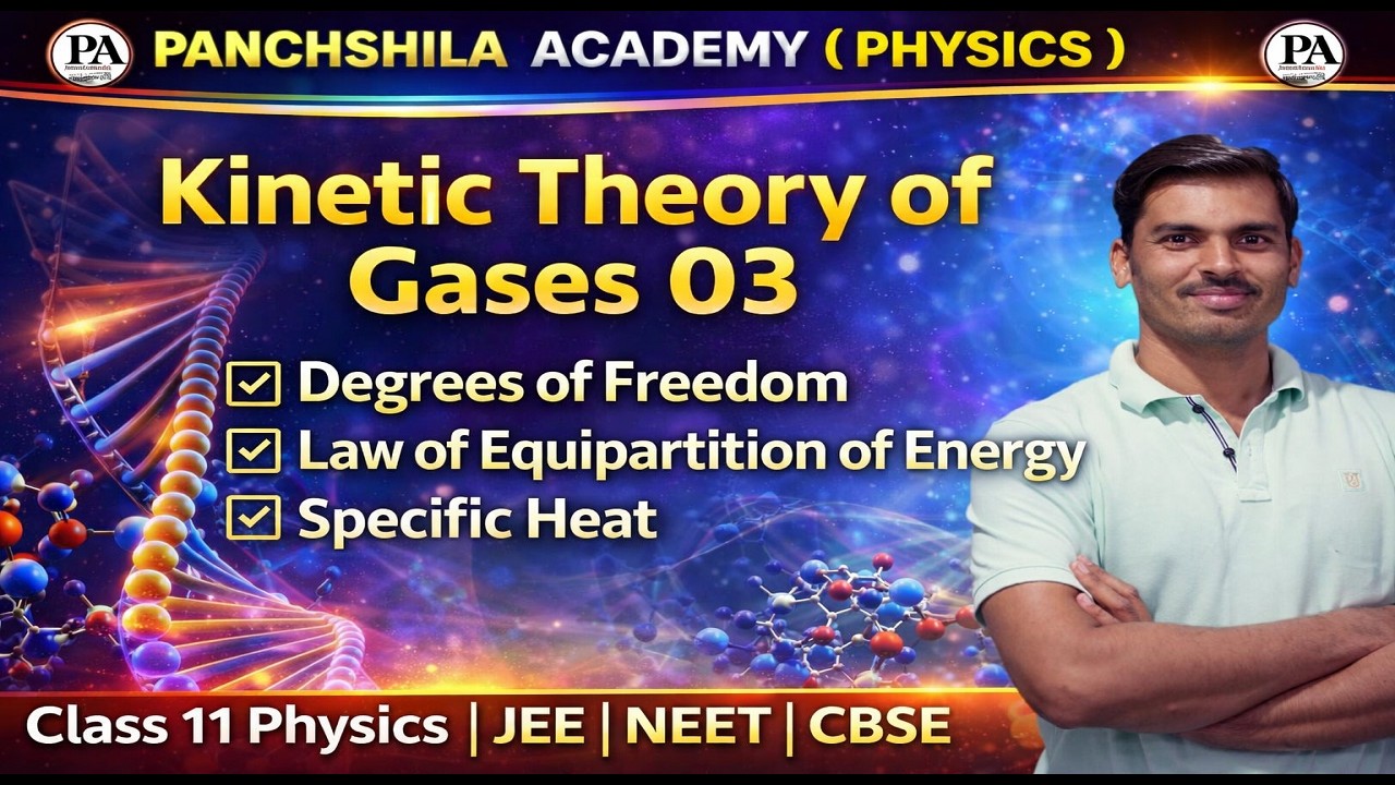 Class 11th : Kinetic Theory of Gases 03 II Degree of Freedom & Law of equipartition II NEET/JEE 