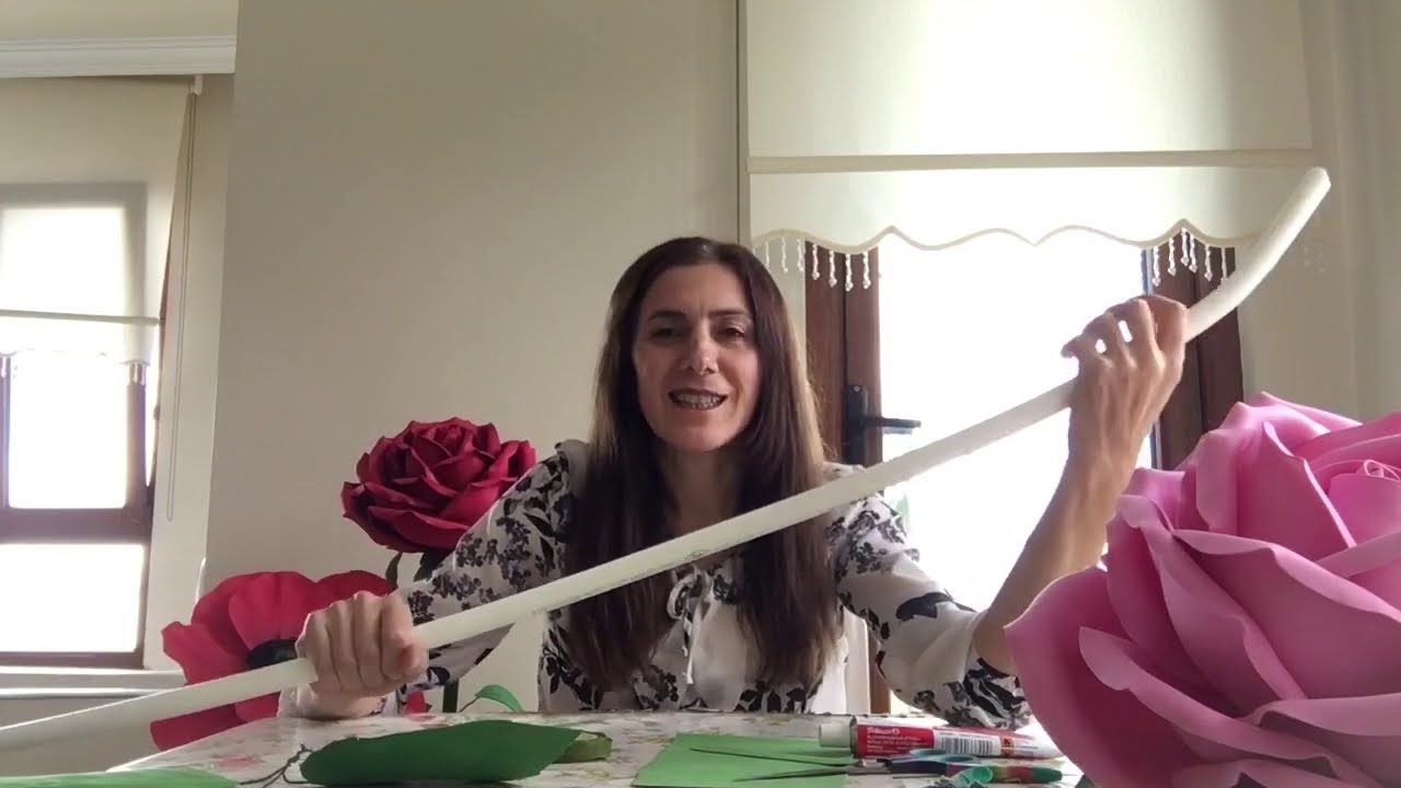 Büyük gül ayağı/sapı yapımı#evafoam