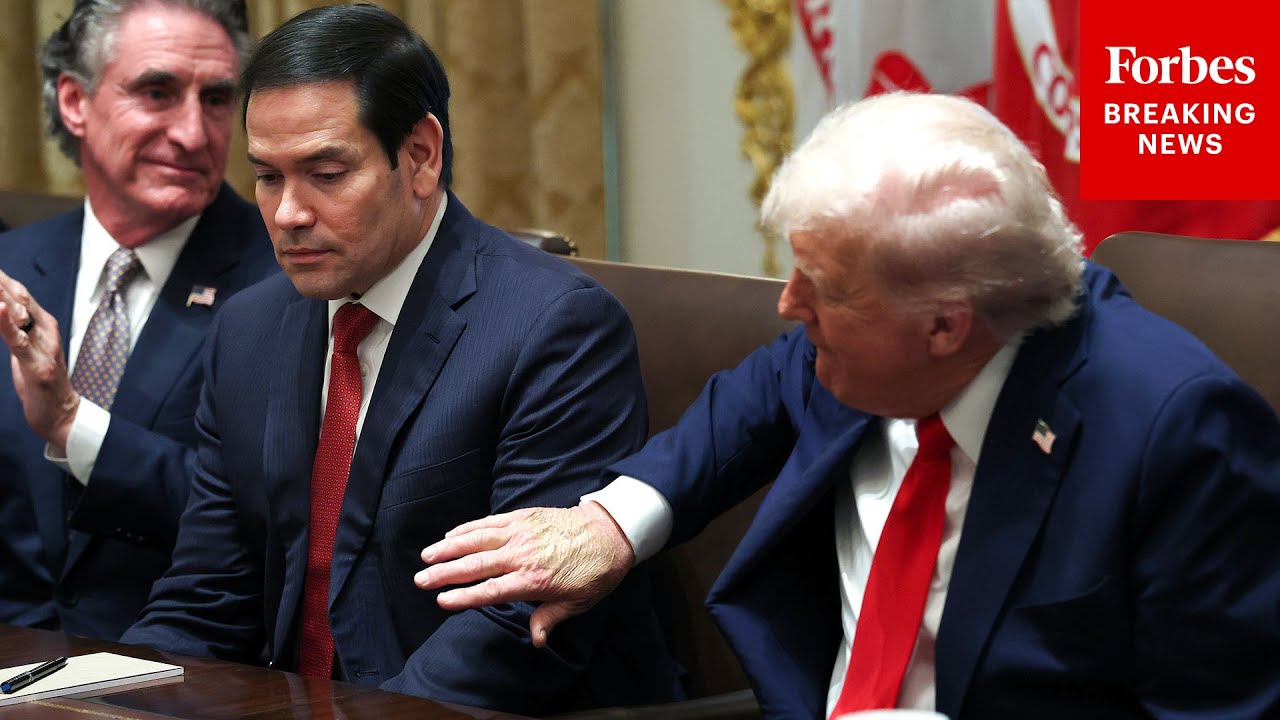 WATCH: Trump And Rubio Share Warm Moment At Cabinet Meeting Celebrating Israel-Hamas Peace Deal