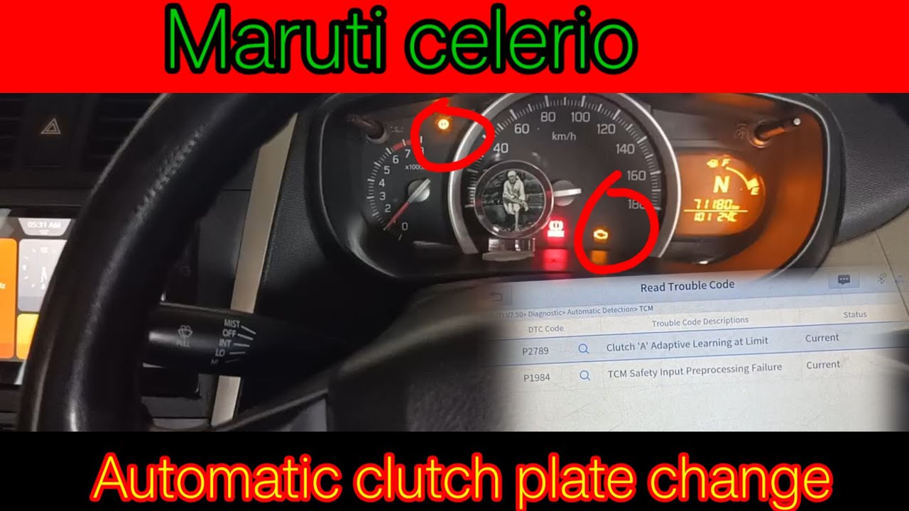 P2789 Clutch A Adaptive Learning at Limit Maruti Celerio ##P1984 TCM Safety Input Preprocessing