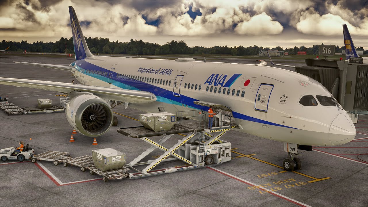 FULL FLIGHT: Seattle - Tokyo. All Nippon Airways Boeing 787. Microsoft Flight Simulator Gameplay.