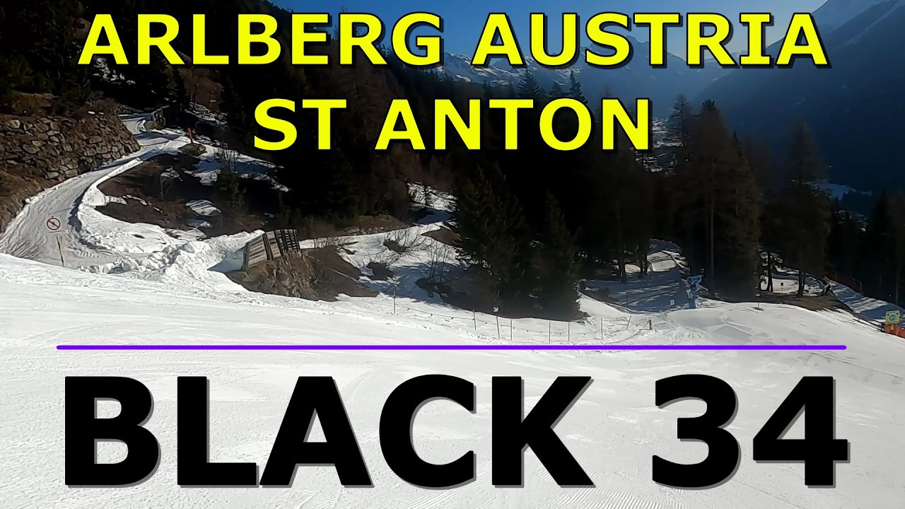 St Anton Austria Skiing | Black 34 to Fang Lift | GoPro HD POV Arlberg March 2025