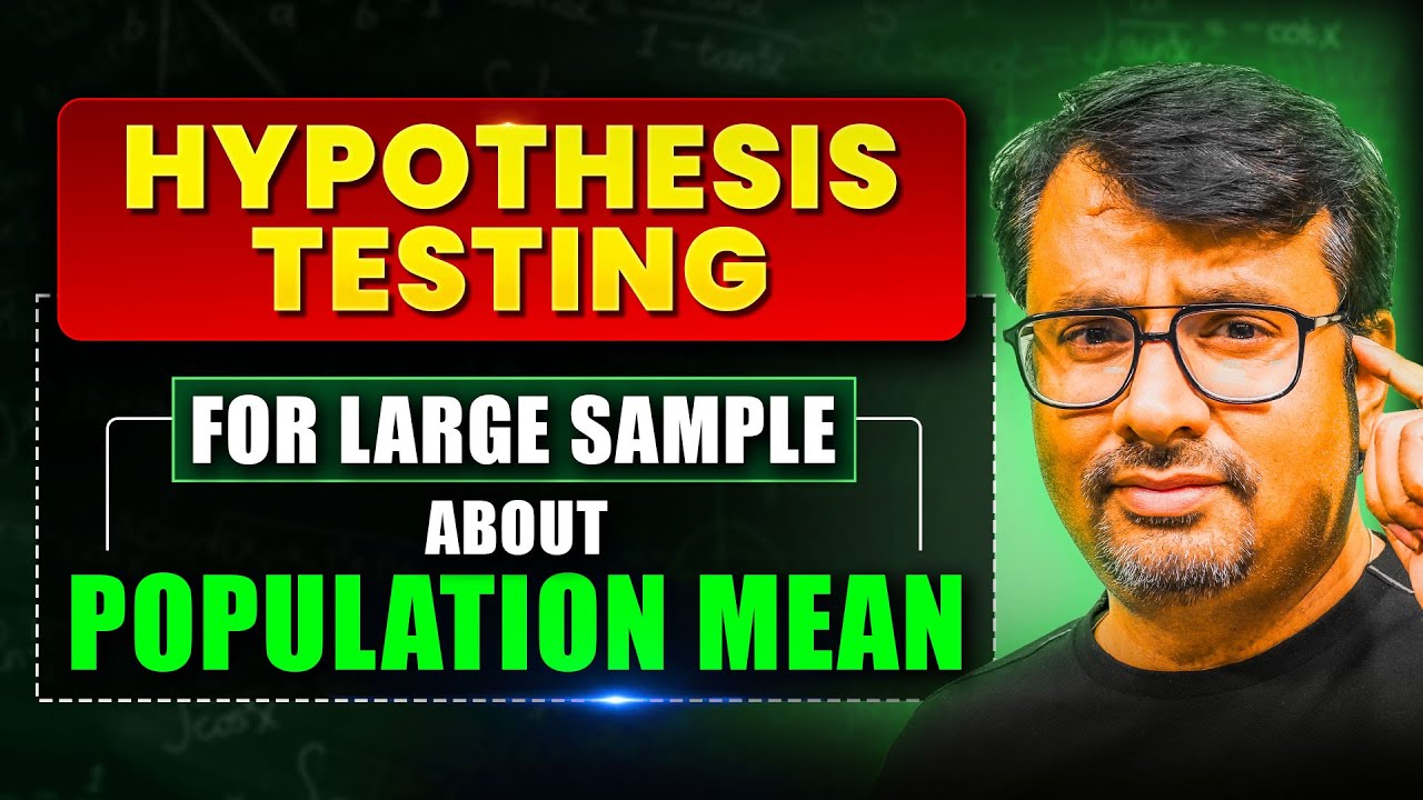 Testing of Hypothesis for Large Sample | About Population Mean By GP Sir