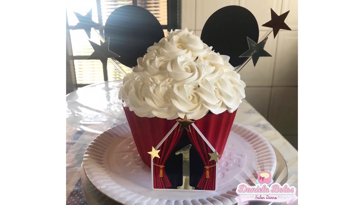 CUPCAKE GIGANTE - SMASH THE CAKE CIRCO DO MICKEY | PASSO A PASSO