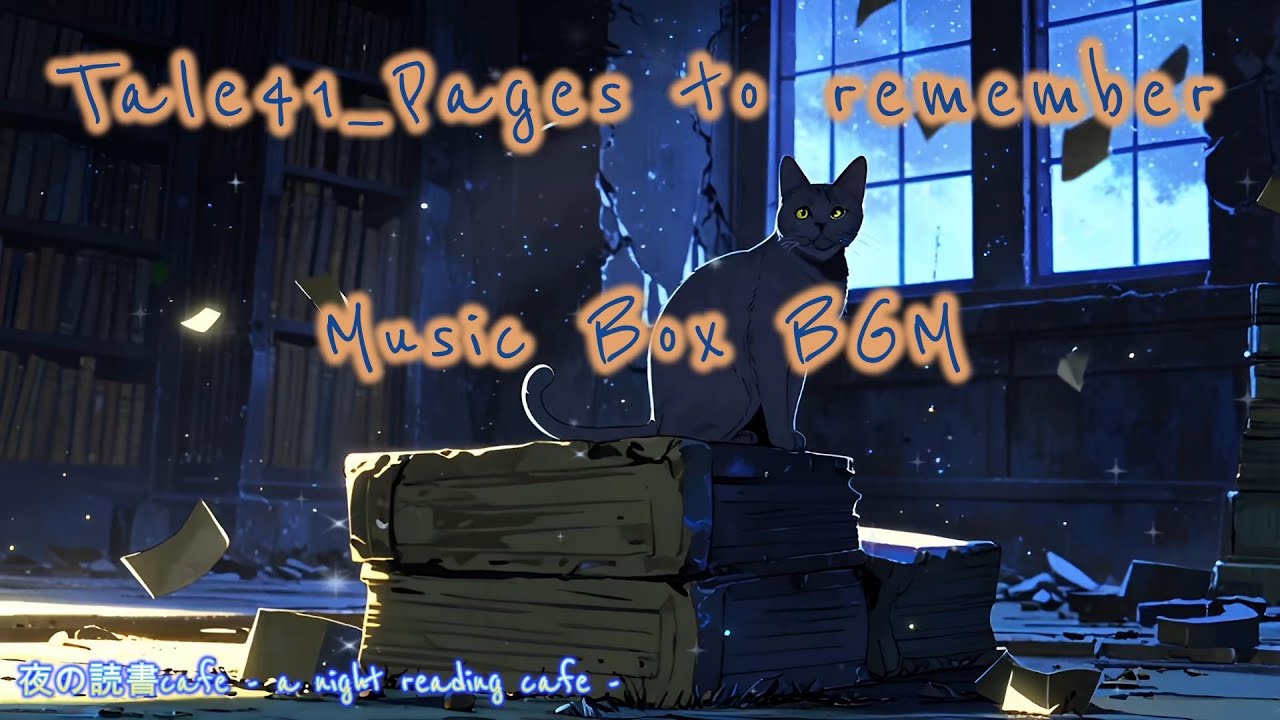 【読書用BGM】Tale41_Pages to remember_Music Box BGM【作業用BGM】 #オルゴール #cat #猫