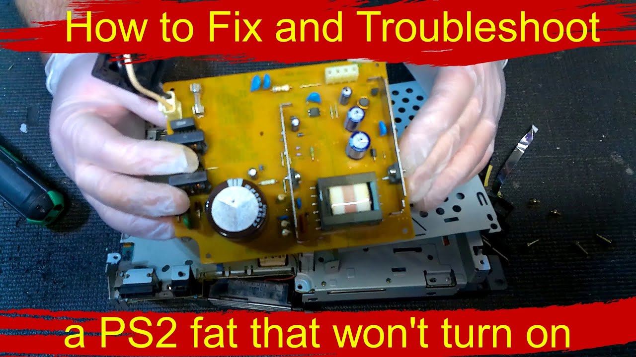 How to fix / troubleshoot a PS2 fat console that won't turn on PlayStation 2 no power tutorial