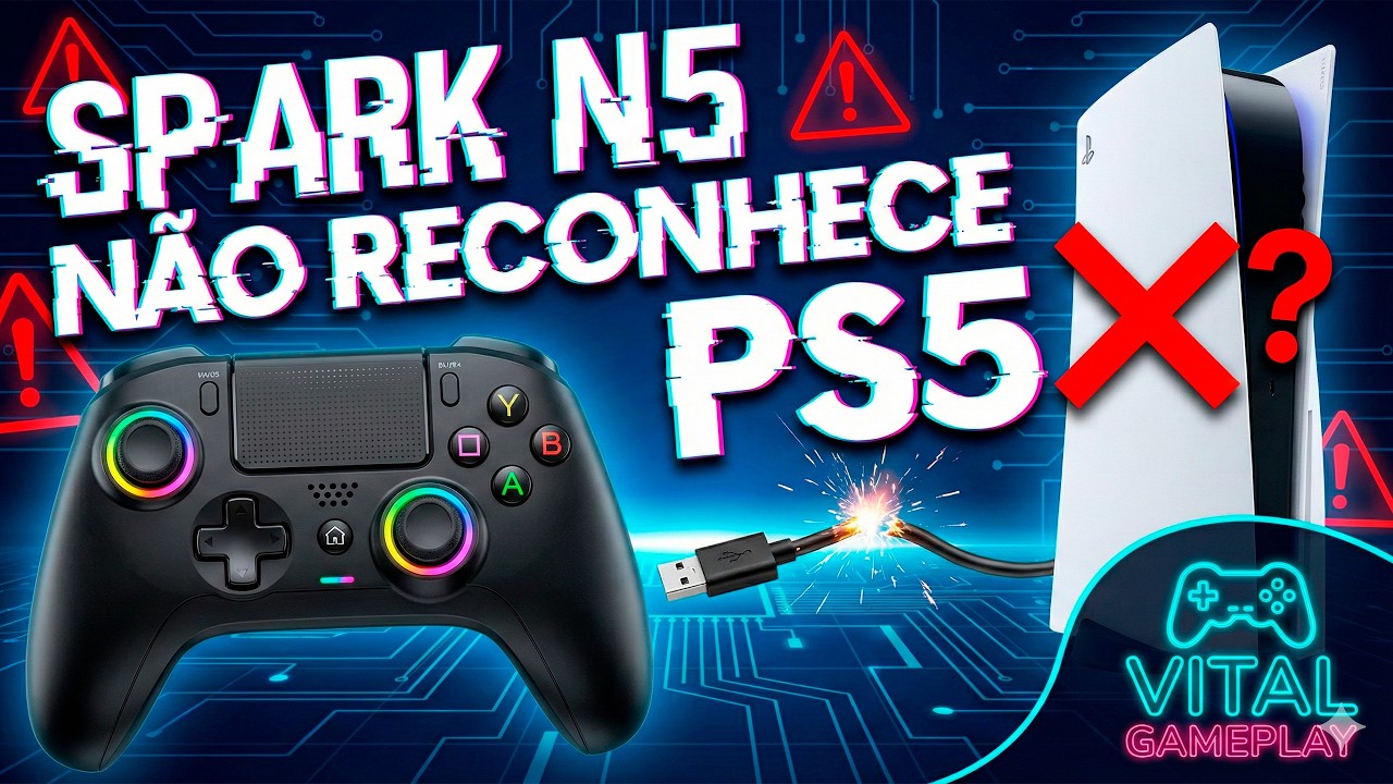 SPARK N5 DESCONFIGURADO OU NÃO RECONHECE COMO CONTROLE PS5 - RESOLVIDO