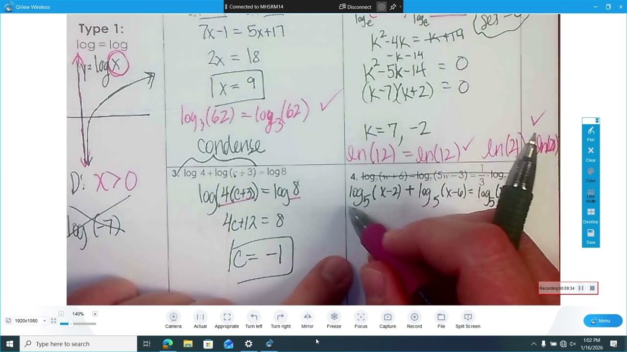 4.8 Log Equations