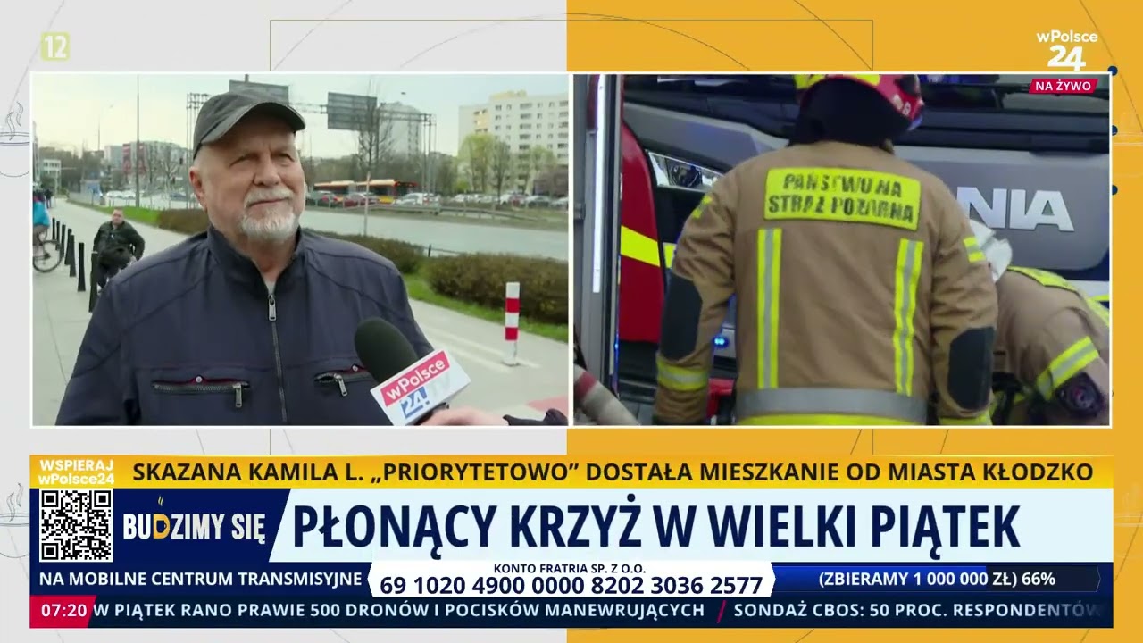 Spłonął Krzyż Papieski z 1979 roku. Budzimy się wPolsce24